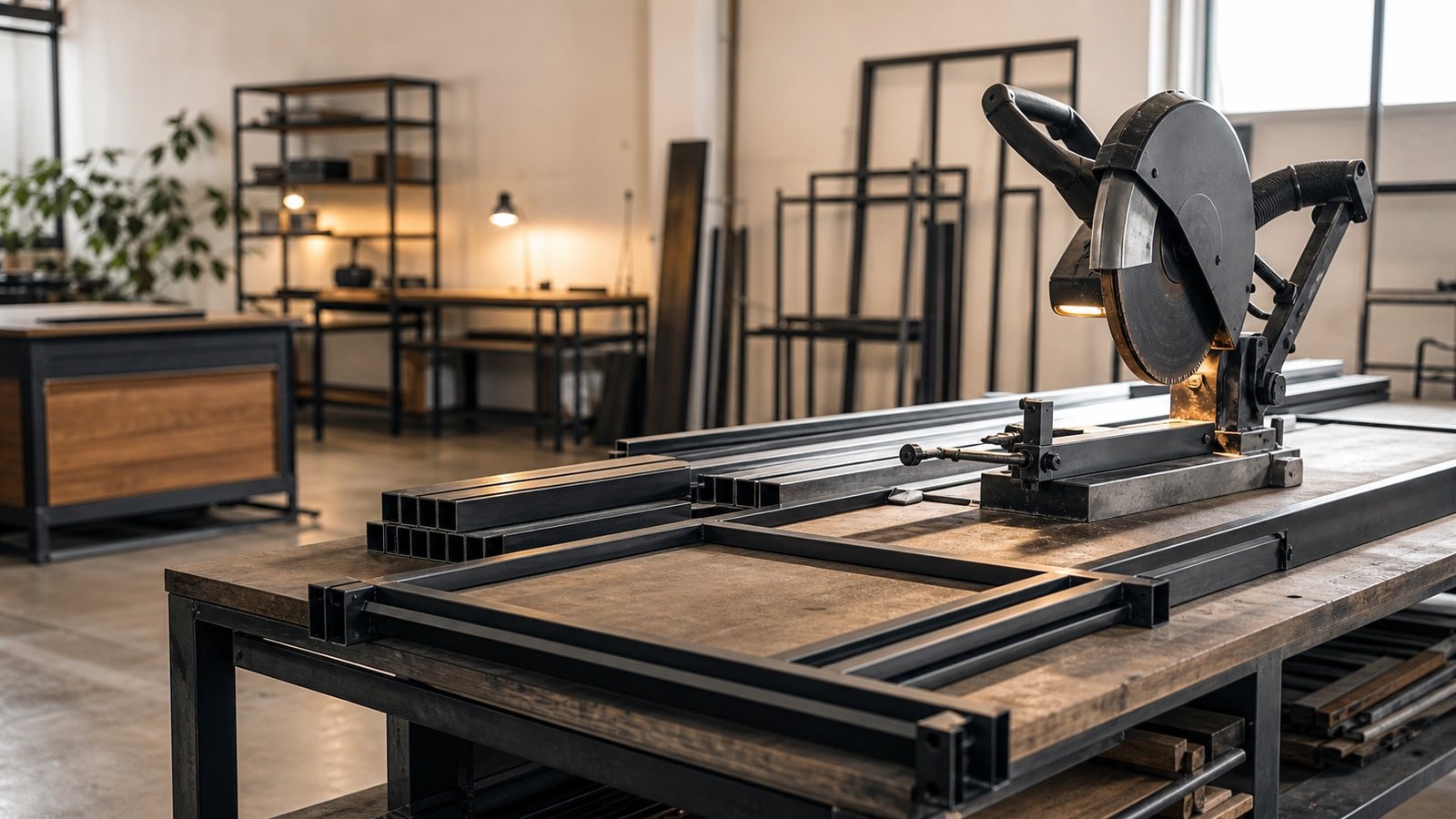 Резка металлического профиля для loft мебели DARAM